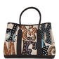 Garden Party 36 Electrique Ecru and Beige Multi Toile H and Ebene Negonda Palladium Hardware
