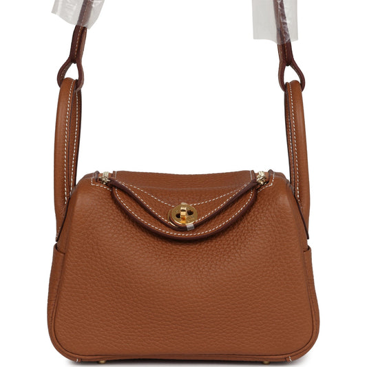 Mini Lindy Gold Clemence Gold Hardware