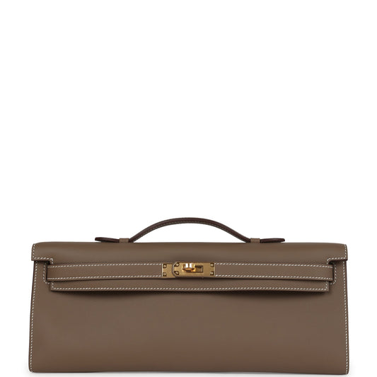 Kelly Cut Etoupe Swift Gold Hardware
