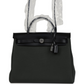 Herbag Zip 31 PM Vert Mangrove Toile Militaire Canvas and Black Vache Hunter Palladium Hardware