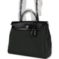 Herbag Zip 31 PM Vert Mangrove Toile Militaire Canvas and Black Vache Hunter Palladium Hardware