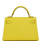 Kelly Sellier 20 Jaune de Naples Verso Chèvre Palladium Hardware