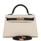 Special Order (HSS) Kelly Sellier 20 Craie and Black Epsom Gold Hardware