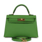 Kelly Sellier 20 Vert Yucca Epsom Gold Hardware