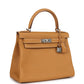 Kelly Retourne 28 Naturel Sable Togo Palladium Hardware
