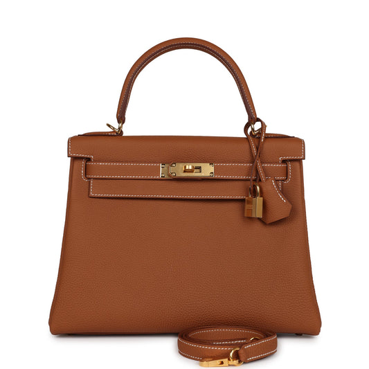 Kelly Retourne 28 Gold Togo Gold Hardware