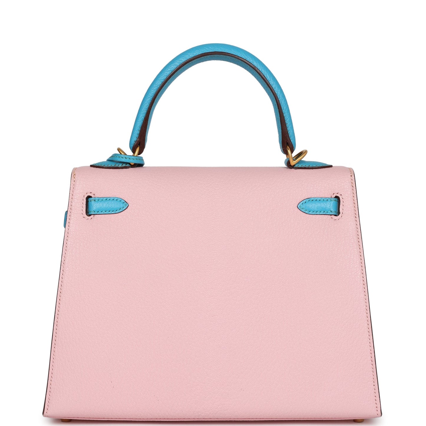 Special Order (HSS) Kelly Sellier 25 Rose Sakura and Bleu Aztec Chevre Brushed Gold Hardware