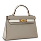 Special Order (HSS) Kelly Sellier 20 Gris Tourterelle and Nata Chevre Gold Hardware