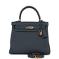 Kelly Retourne 25 Gris Misty Togo Permabrass Hardware