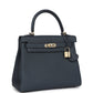 Kelly Retourne 25 Gris Misty Togo Permabrass Hardware