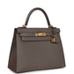 Kelly Sellier 28 Etain Epsom Gold Hardware