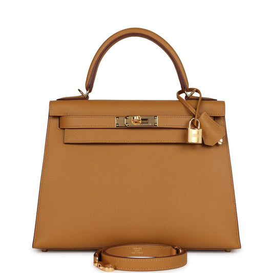 Kelly Sellier 28 Sesame Epsom Gold Hardware
