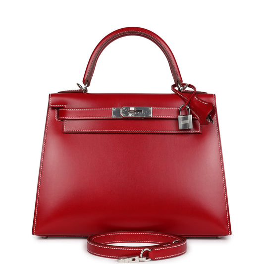 Kelly Sellier 28 Rouge Piment Box Palladium Hardware