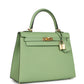 Kelly Sellier 25 Vert Criquet Epsom Gold Hardware