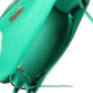 Kelly Retourne 25 Menthe Togo and Varanus Niloticus Lizard Touch Permabrass Hardware