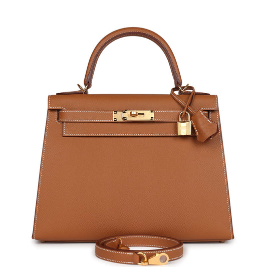 Kelly Sellier 28 Gold Epsom Gold Hardware