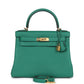 Kelly Retourne 28 Vert Vertigo Clemence Gold Hardware