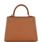 Kelly Sellier 25 Gold Epsom Gold Hardware