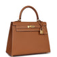 Kelly Sellier 25 Gold Epsom Gold Hardware