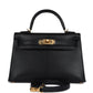 Kelly Sellier 20 Black Chevre Mysore Gold Hardware