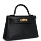 Kelly Sellier 20 Black Chevre Mysore Gold Hardware