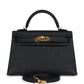 Kelly Sellier 20 Black Epsom Gold Hardware