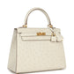 Special Order (HSS) Kelly Sellier 25 Beton Ostrich Verso Brushed Gold Hardware