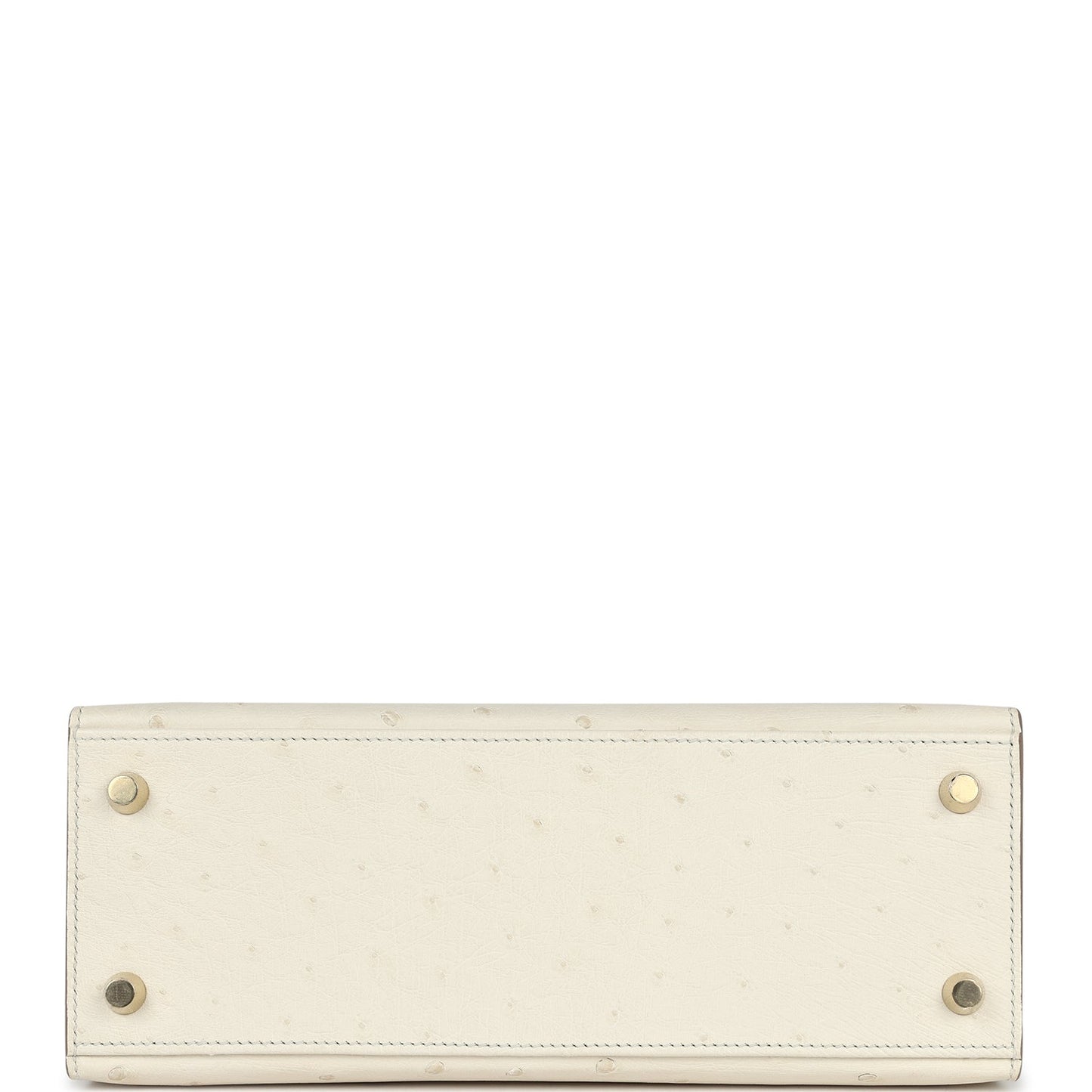 Special Order (HSS) Kelly Sellier 25 Beton Ostrich Verso Brushed Gold Hardware