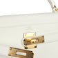 Hermes Kelly Retourne 28 White Evercolor Gold Hardware