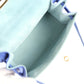 Vintage Kelly Sellier 20 Bleu Electric and Aqua Doblis Gold Hardware