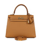 Kelly Sellier 25 Sesame Epsom Gold Hardware