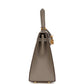 Special Order (HSS) Kelly Sellier 25 Craie and Gris Asphalte Epsom Brushed Gold Hardware