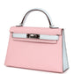Special Order (HSS) Kelly Sellier 20 Rose Sakura and Bleu Brume Chevre Palladium Hardware