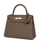 Kelly Sellier 28 Etoupe Epsom Gold Hardware
