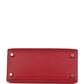 Vintage Kelly Sellier 20 Rouge Vif Courchevel Gold Hardware