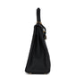 Vintage Kelly Retourne 32 Black Fjord Gold Hardware