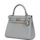 Kelly Retourne 28 Bleu Glacier Togo Gold Hardware