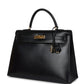 Vintage Kelly Sellier 35 Black Box Gold Hardware