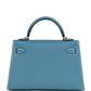 Kelly Sellier 20 Blue Jean Epsom Gold Hardware