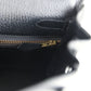 Vintage Kelly Retourne 32 Black Ardennes Gold Hardware