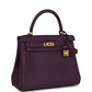 Kelly Retourne 25 Cassis Togo Gold Hardware