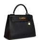 Vintage Kelly Sellier 28 Black Ardennes Gold Hardware