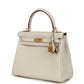 Special Order (HSS) Kelly Retourne 25 Craie Verso Togo Brushed Gold Hardware