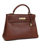 Vintage Kelly Retourne 32 Marron Fonce Ardennes Gold Hardware