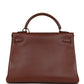 Vintage Kelly Retourne 32 Marron Fonce Ardennes Gold Hardware