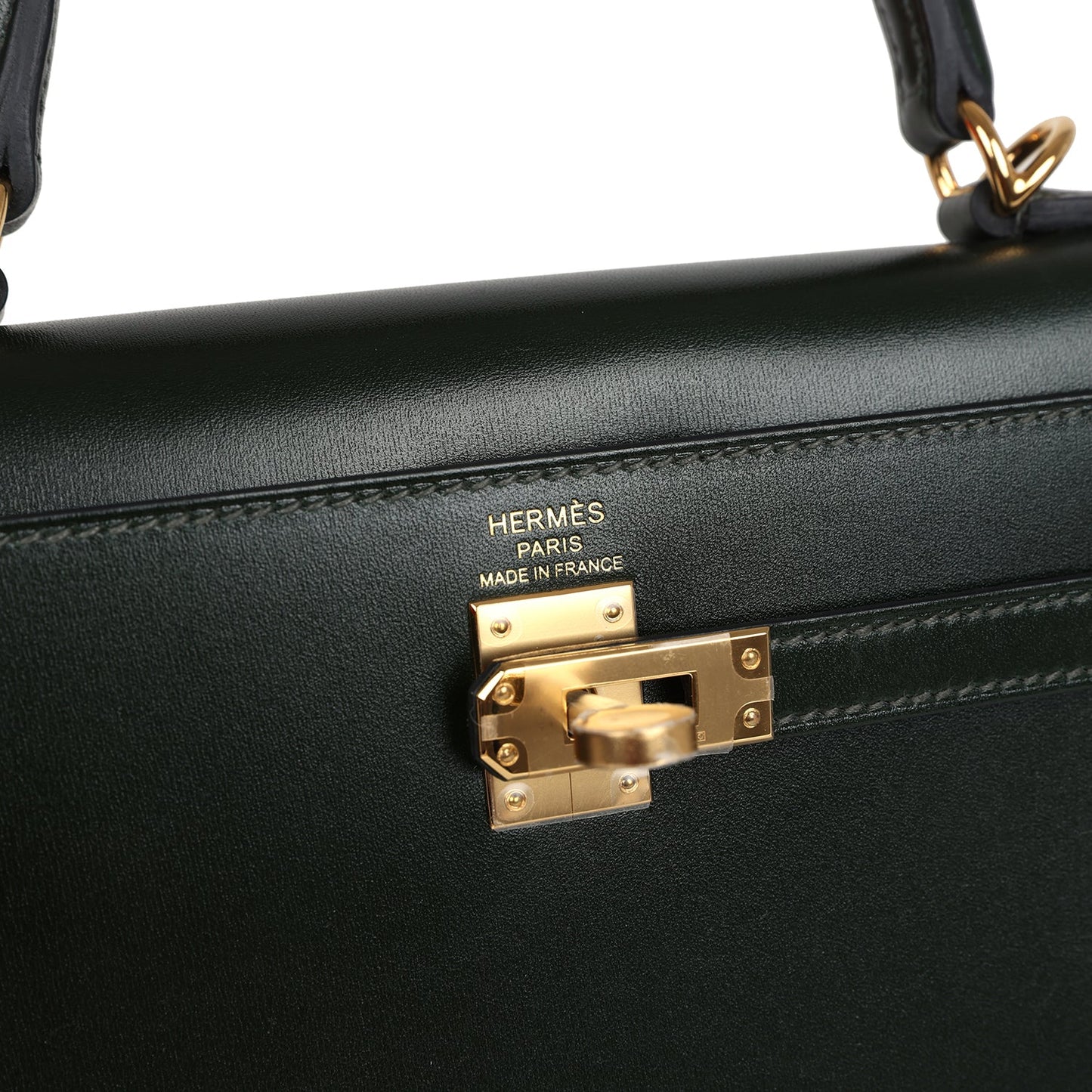 Kelly Sellier 25 Vert Fonce Box Gold Hardware