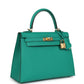Kelly Sellier 25 Vert Jade Epsom Gold Hardware