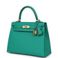 Kelly Sellier 25 Vert Jade Epsom Gold Hardware