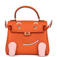 "Quelle Idolle" Kelly Doll Orange and Rose Sakura Swift Gold Hardware