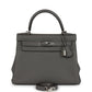 Kelly Retourne 28 Gris Meyer Clemence Palladium Hardware